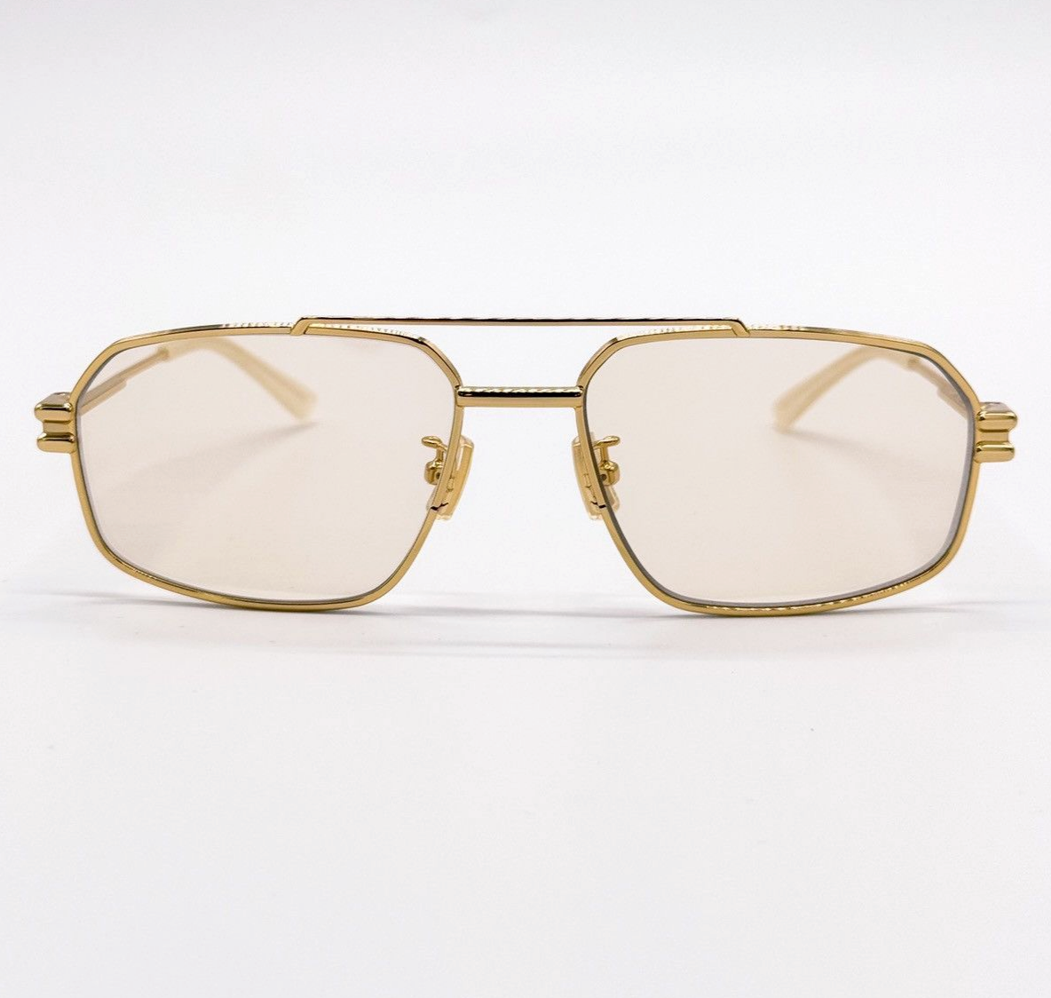 BOTTEGA VENETA BV1128S GOLD AVIATOR SUNGLASSES