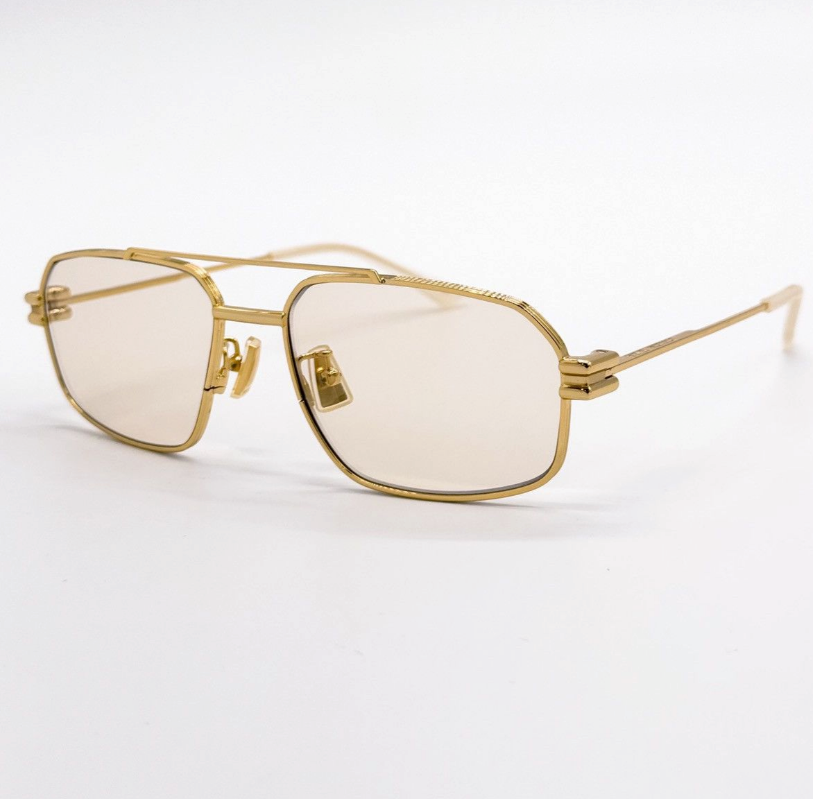 BOTTEGA VENETA BV1128S GOLD AVIATOR SUNGLASSES