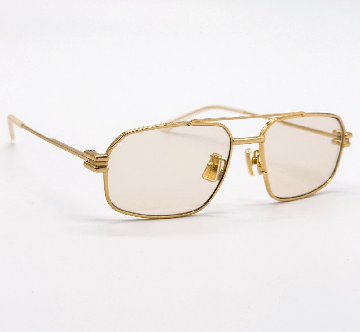 BOTTEGA VENETA BV1128S GOLD AVIATOR SUNGLASSES
