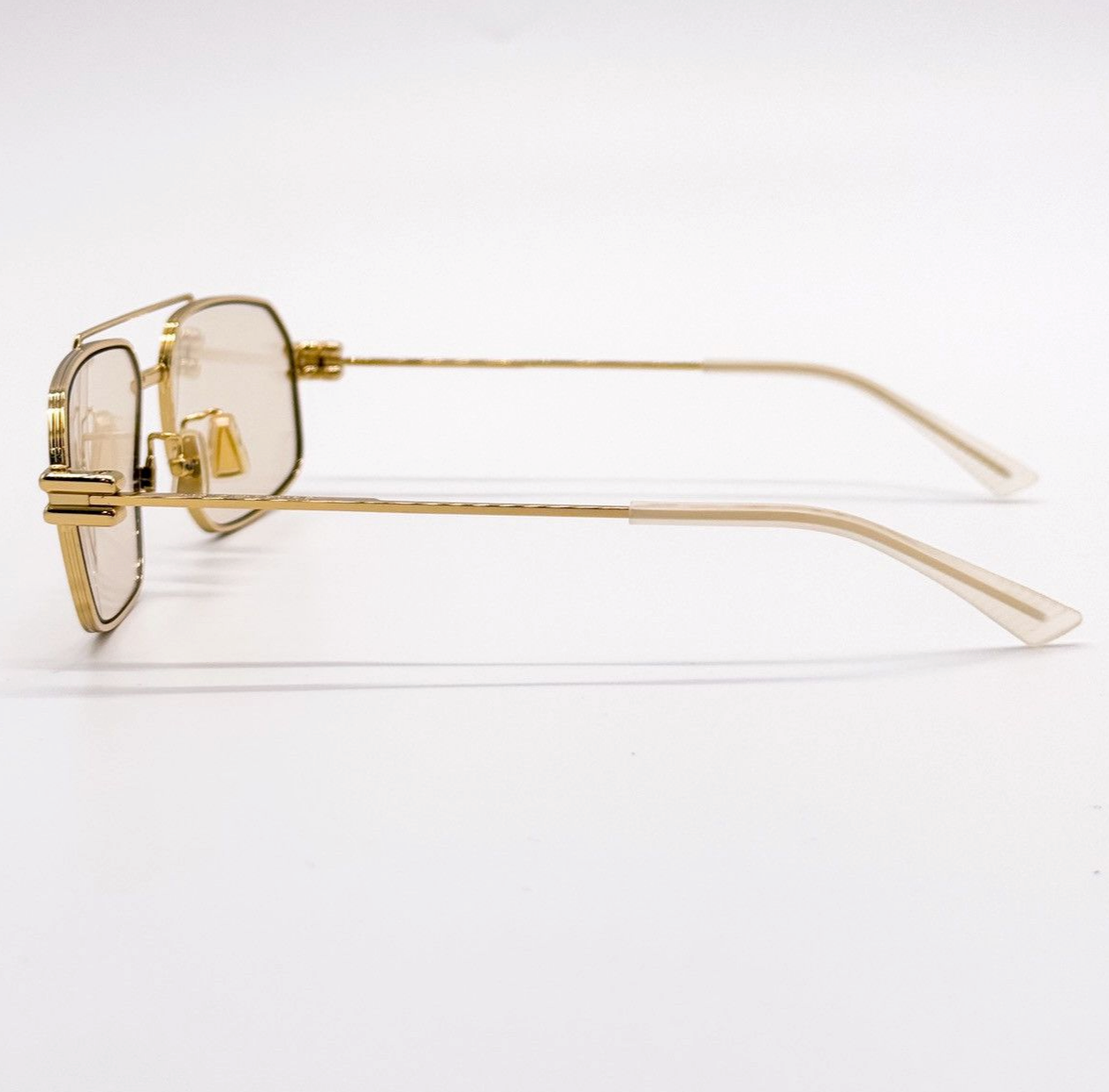 BOTTEGA VENETA BV1128S GOLD AVIATOR SUNGLASSES