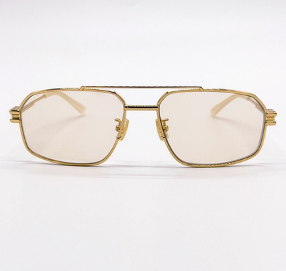 BOTTEGA VENETA BV1128S GOLD AVIATOR SUNGLASSES