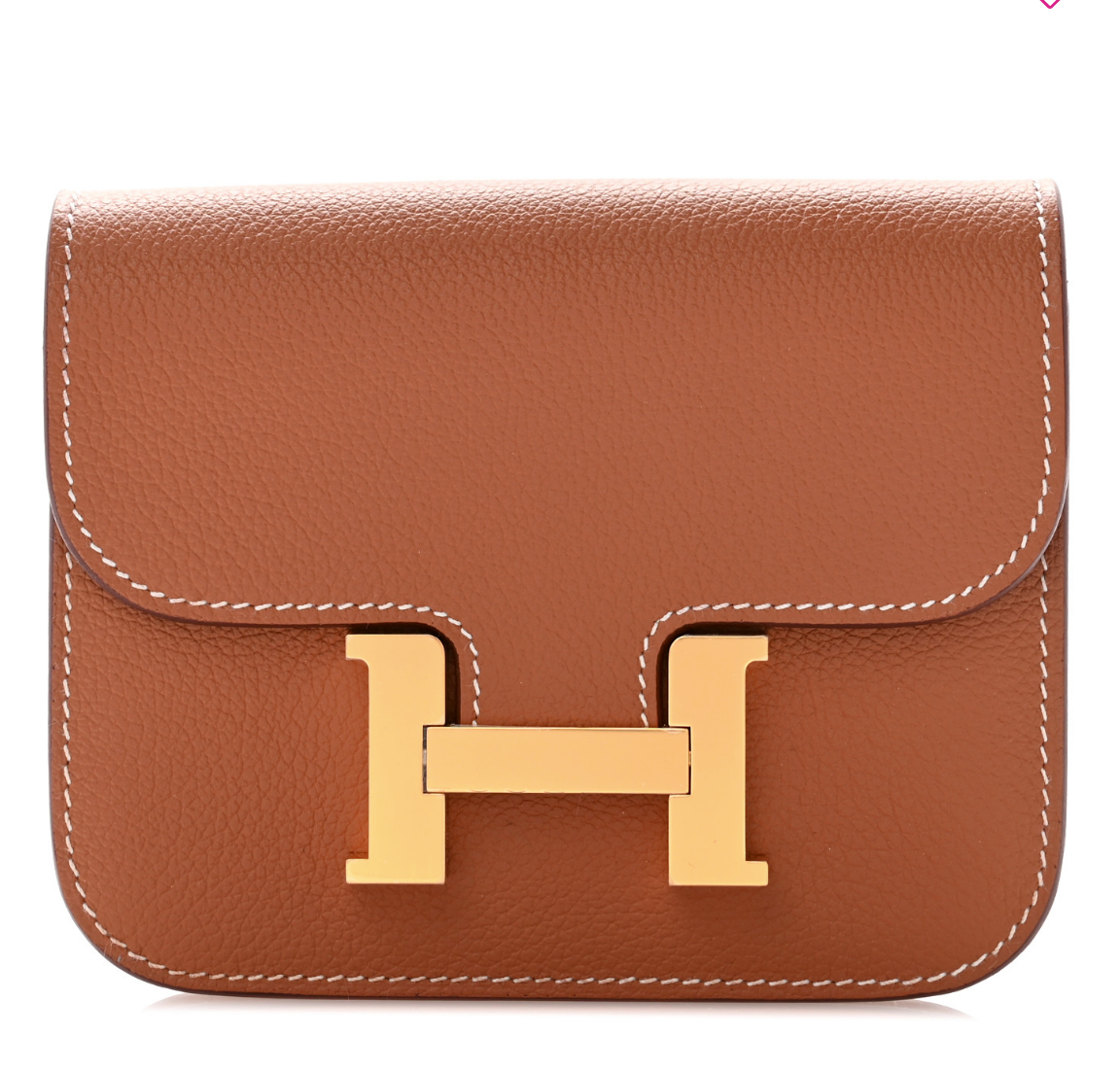 Hermes  Evercolor Constance Slim Wallet Gold