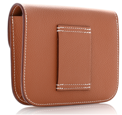 Hermes  Evercolor Constance Slim Wallet Gold