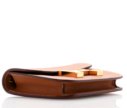 Hermes  Evercolor Constance Slim Wallet Gold